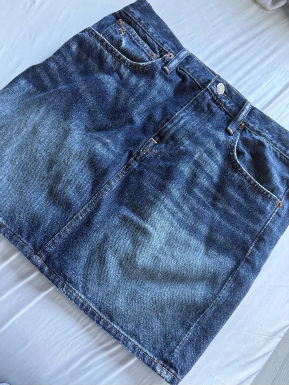 Polo by Ralph Lauren Dark Blue Denim Mini Skirt